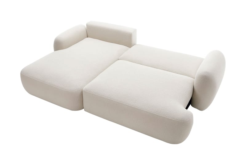Efrem Sovesofa med Sjeselong 3-seter i Bouclé - Brun - Møbler - Sofaer - Sovesofaer