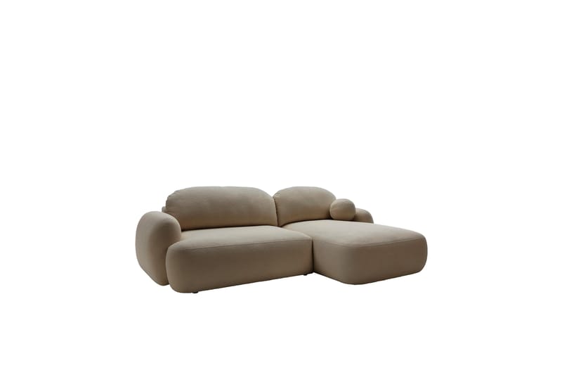 Efrem Sovesofa med Sjeselong 3-seter i Bouclé - Brun - M�øbler - Sofaer - Sovesofaer