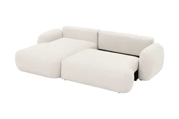 Efrem Sovesofa med Sjeselong 3-seter i Bouclé - Lysegrå - Møbler - Sofaer - Sovesofaer