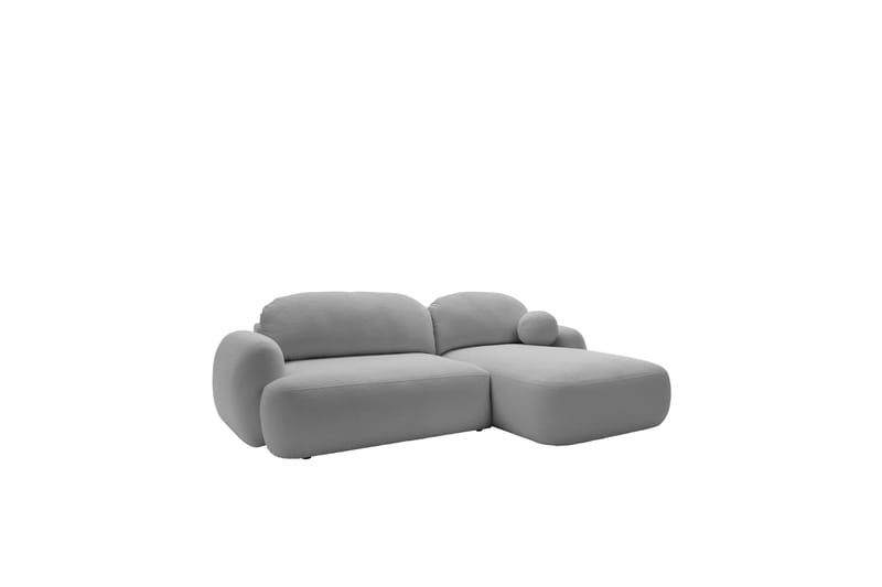 Efrem Sovesofa med Sjeselong 3-seter i Bouclé - Lysegrå - Møbler - Sofaer - Sovesofaer