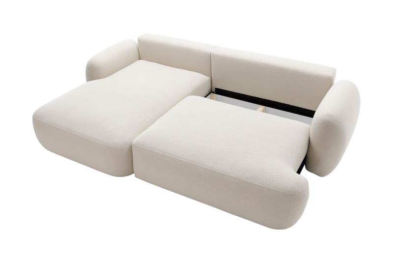 Efrem Sovesofa med Sjeselong 3-seter i Bouclé - Mørkegrå - Møbler - Sofaer - Sovesofaer