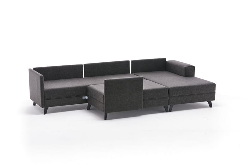 Efsunlu U-Sovesofa - Antrasitt/Svart - Møbler - Sofaer - Sovesofaer
