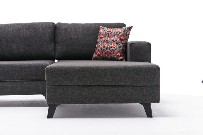 Efsunlu U-Sovesofa - Antrasitt/Svart - Møbler - Sofaer - Sovesofaer