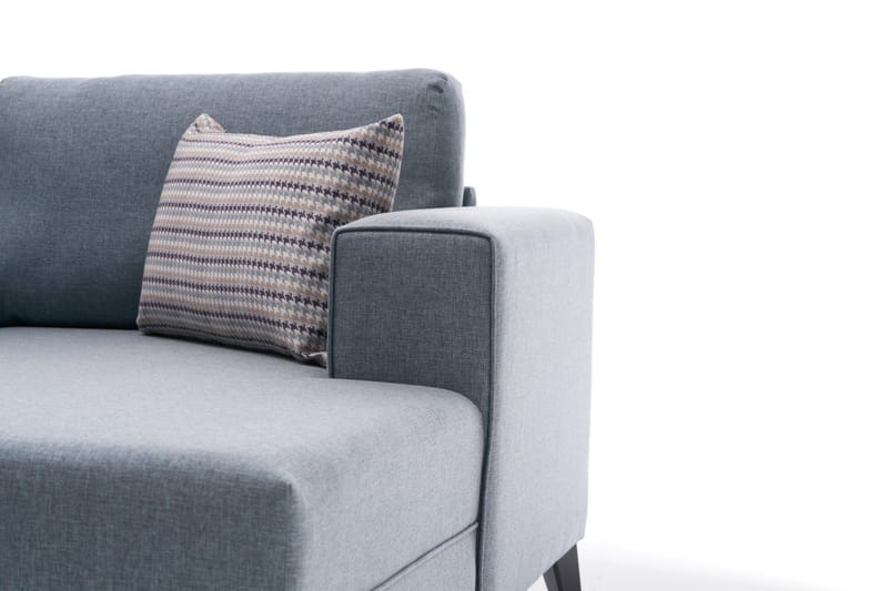 Efsunlu U-Sovesofa - Blå/Svart - Møbler - Sofaer - Sovesofaer