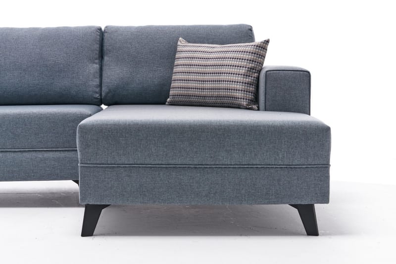 Efsunlu U-Sovesofa - Blå/Svart - Møbler - Sofaer - Sovesofaer