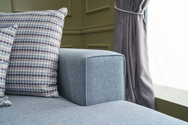 Efsunlu U-Sovesofa - Blå/Svart - Møbler - Sofaer - Sovesofaer