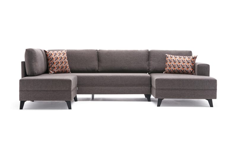 Efsunlu U-Sovesofa - Brun/Svart - Sovesofaer - Sovesofa divan