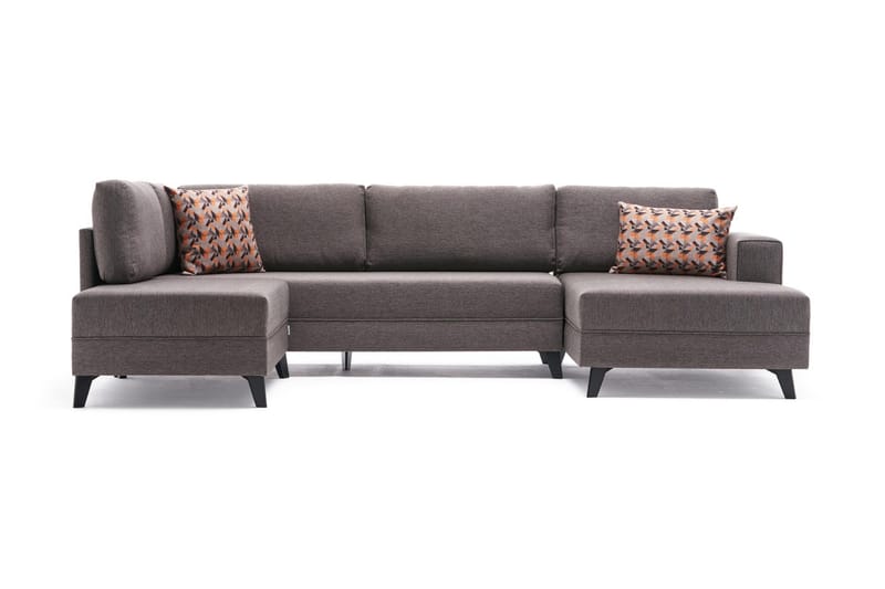 Efsunlu U-Sovesofa - Brun/Svart - Møbler - Sofaer - Sovesofaer
