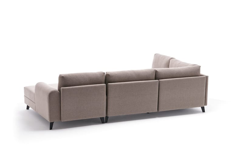 Efsunlu U-Sovesofa - Kremhvit/Svart - Møbler - Sofaer - Sovesofaer