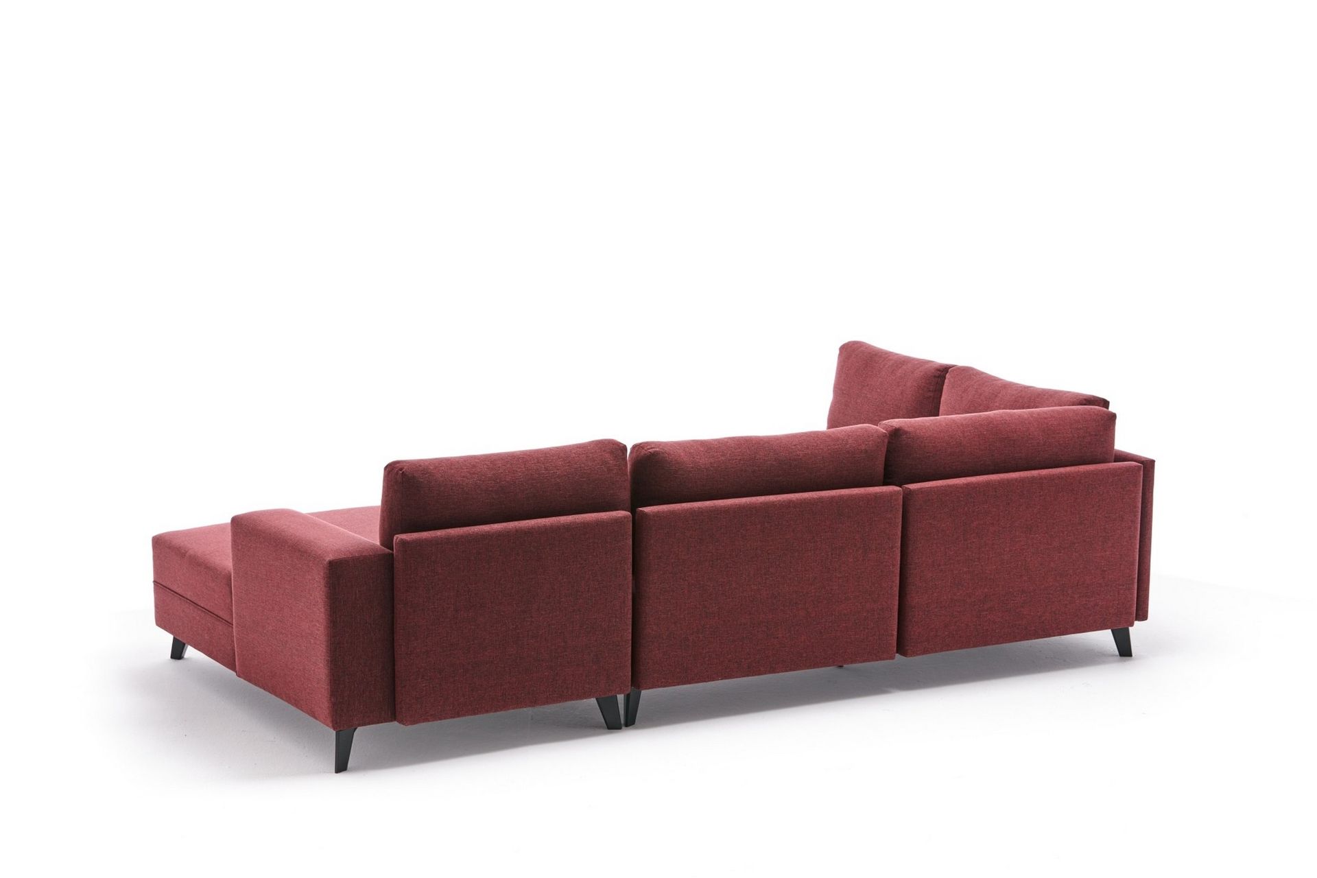 Efsunlu U-Sovesofa - Rød/Svart - Møbler - Sofaer - Sovesofaer