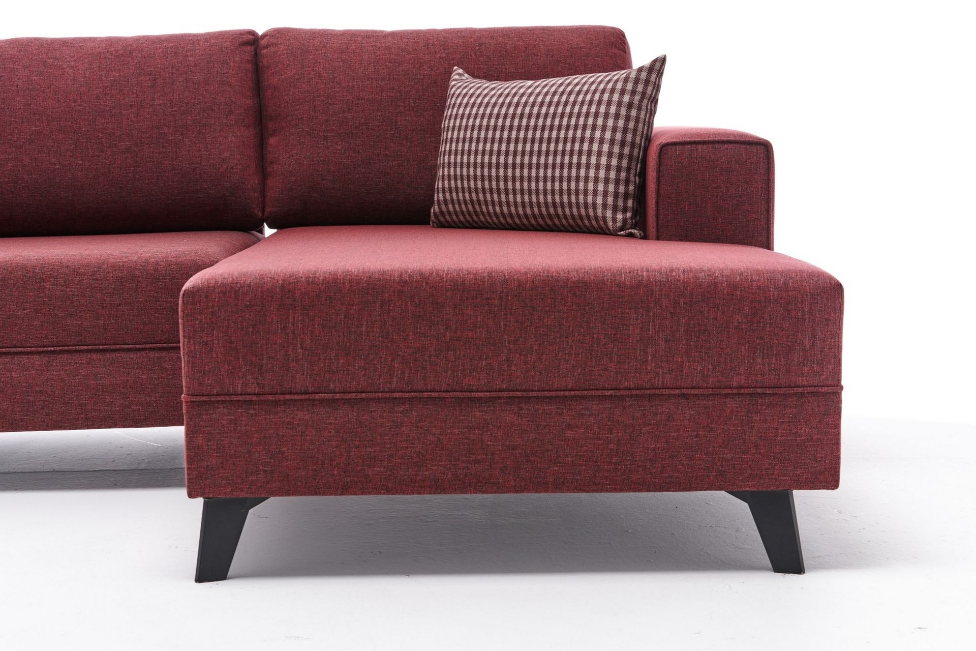Efsunlu U-Sovesofa - Rød/Svart - Møbler - Sofaer - Sovesofaer