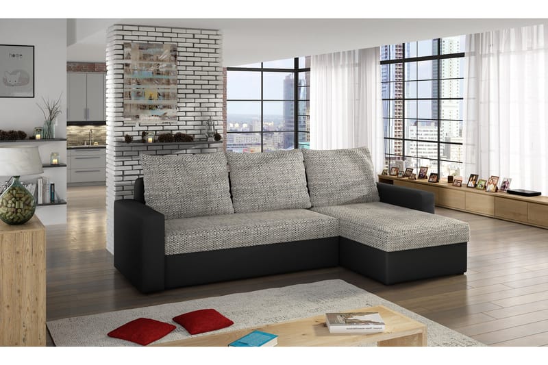 Eguino Sovesofa - Grå/Svart - Møbler - Sofaer - Sovesofaer