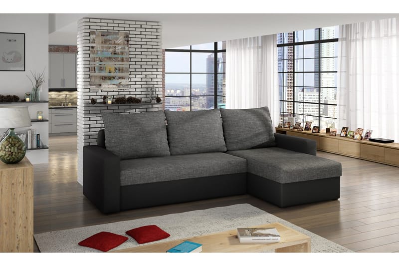 Eguino Sovesofa - Grå/Svart - Møbler - Sofaer - Sovesofaer