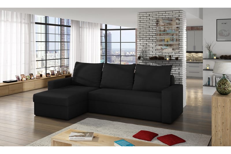 Eguino Sovesofa - Svart - Møbler - Sofaer - Sovesofaer