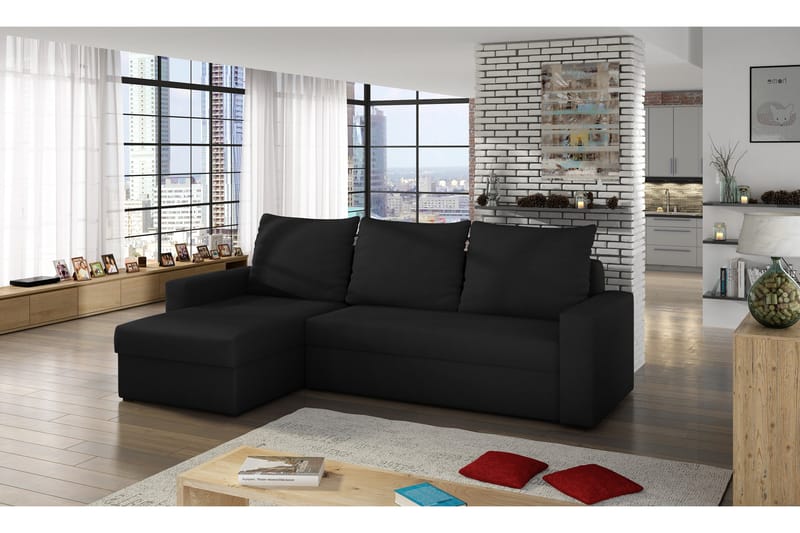 Eguino Sovesofa - Svart - Sovesofaer - 3 seters sovesofa