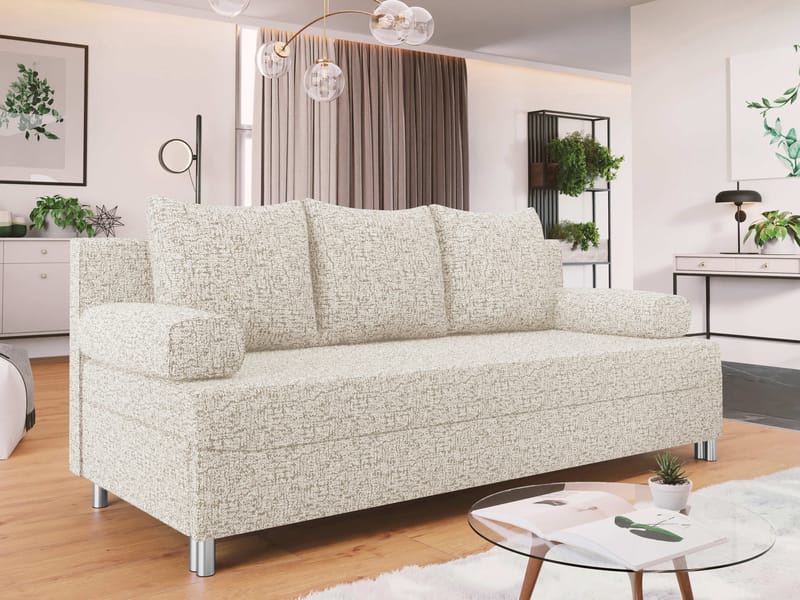 Eifion 3-seters sovesofa - beige - Møbler - Sofaer - Sovesofaer