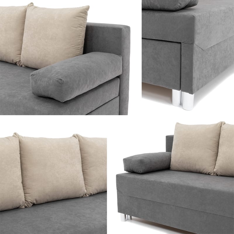 Eifion 3-seters sovesofa - grå - Møbler - Sofaer - Sovesofaer