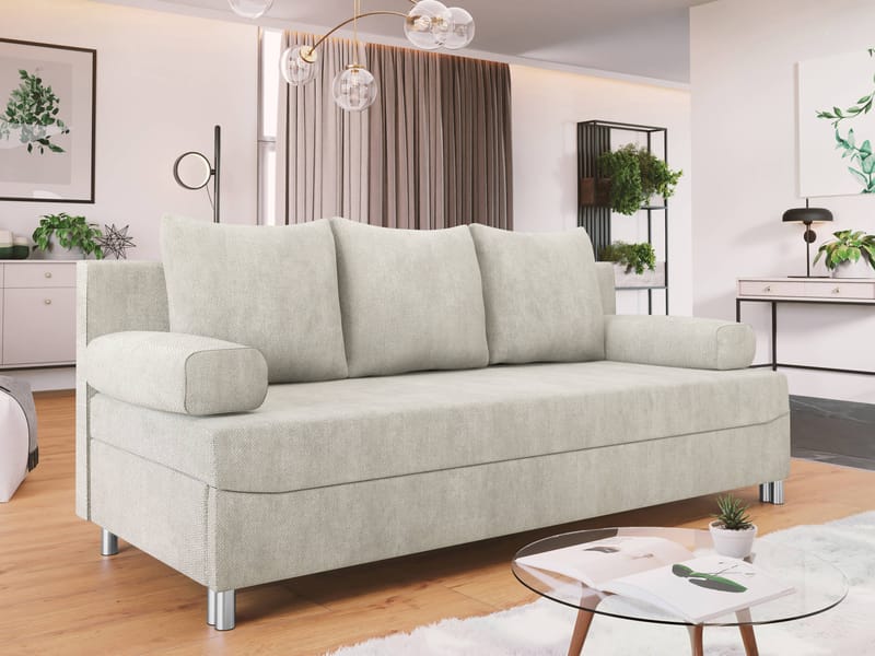Eifion 3-seters sovesofa - lys beige - Møbler - Sofaer - Sovesofaer