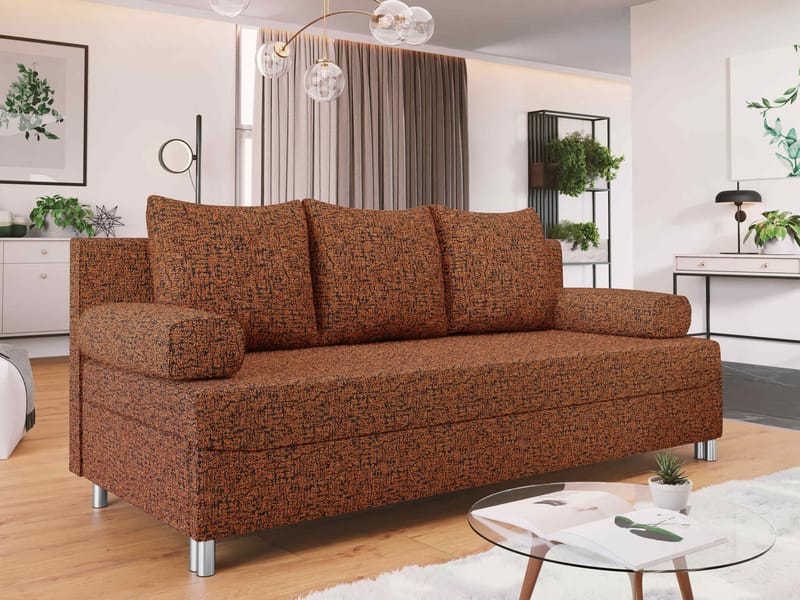 Eifion 3-seters sovesofa - rustoransje - Møbler - Sofaer - Sovesofaer