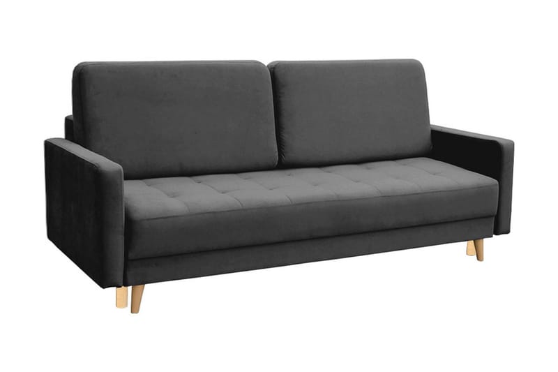 Eirado 3-seters Sovesofa - Grå - Sovesofaer - 3 seters sovesofa - Fløyel sofaer