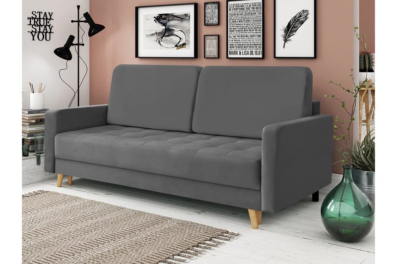 Eirado 3-seters Sovesofa - Grå - Møbler - Sofaer - Sovesofaer