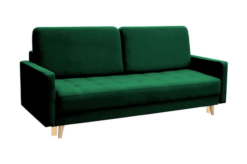 Eirado 3-seters Sovesofa - Grønn - Sovesofaer - 3 seters sovesofa - Fløyel sofaer