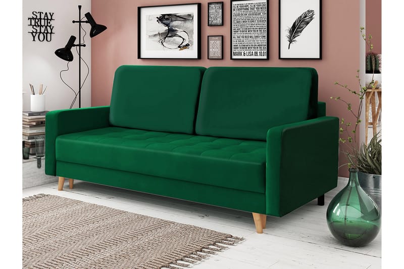 Eirado 3-seters Sovesofa - Grønn - Møbler - Sofaer - Sovesofaer