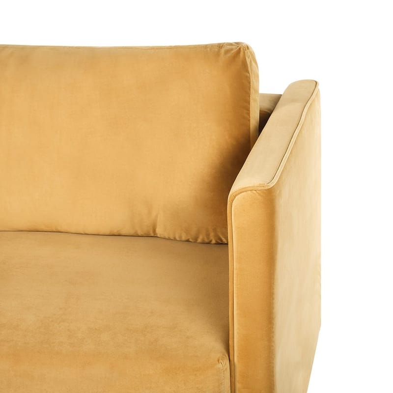 Eksjo 3-seters Sovesofa 146x203 cm med Oppbevaring i Fløyel - Gul - Møbler - Sofaer - Sovesofaer