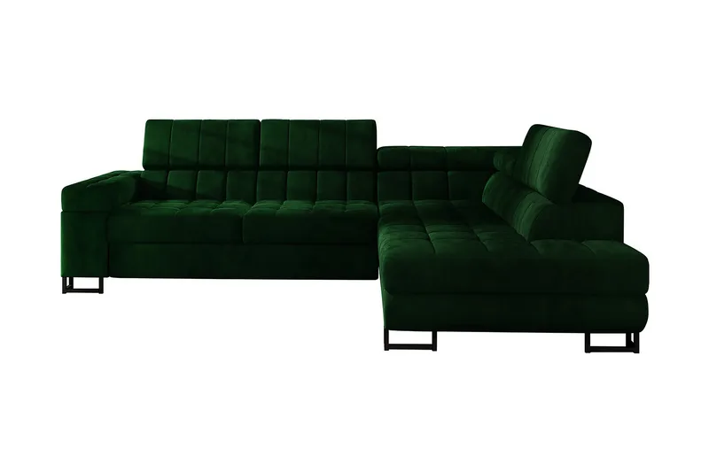 Elkind Hjørnesofa Høyre - Mørkegrønn - Møbler - Sofaer - Sovesofaer