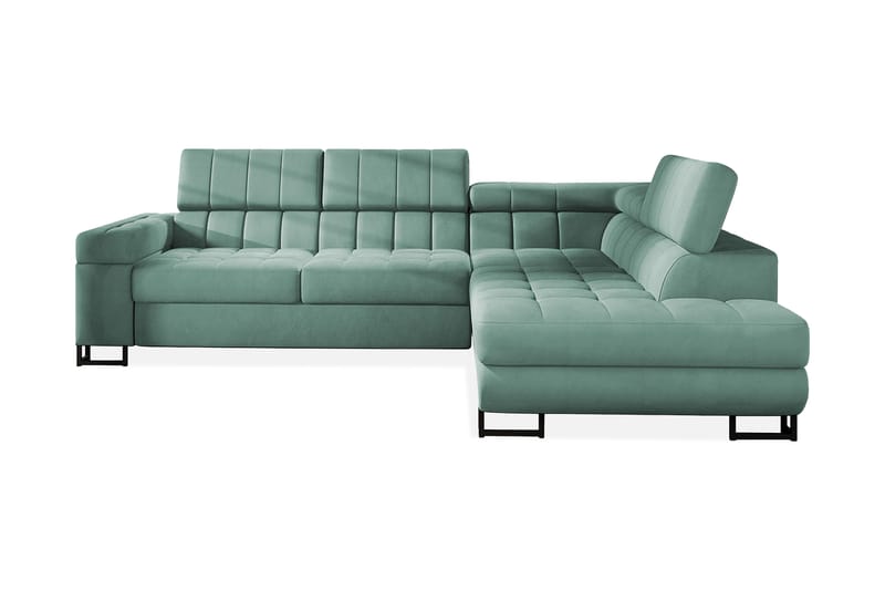 Elkind Hjørnesofa Høyre - Mint - Sovesofaer - Fløyel sofaer