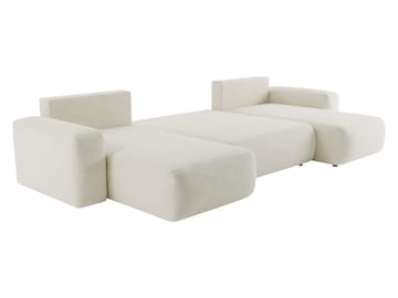 Elvior 5-seters U-formet sovesofa med dobbeltdivan - beige - Møbler - Sofaer - Sovesofaer