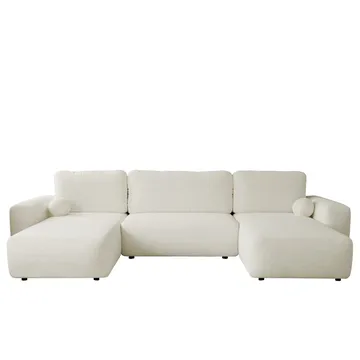 Elvior 5-seters U-formet sovesofa med dobbeltdivan