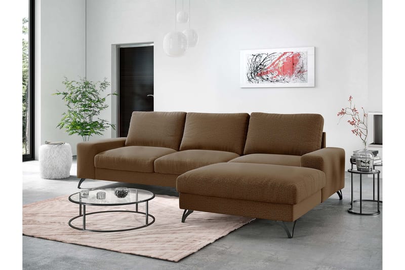 Emet Sovesofa med Divan 3-seter - Beige - Møbler - Sofaer - Sovesofaer