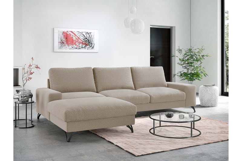 Emet Sovesofa med Divan 3-seter - Beige - Møbler - Sofaer - Sovesofaer