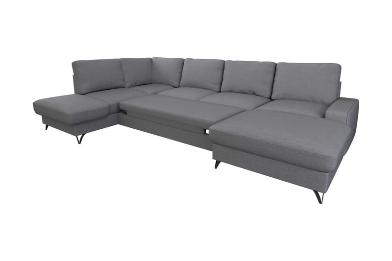 Emet Sovesofa med Divan og Sjeselong 5-seter - Beige - Møbler - Sofaer - Sovesofaer