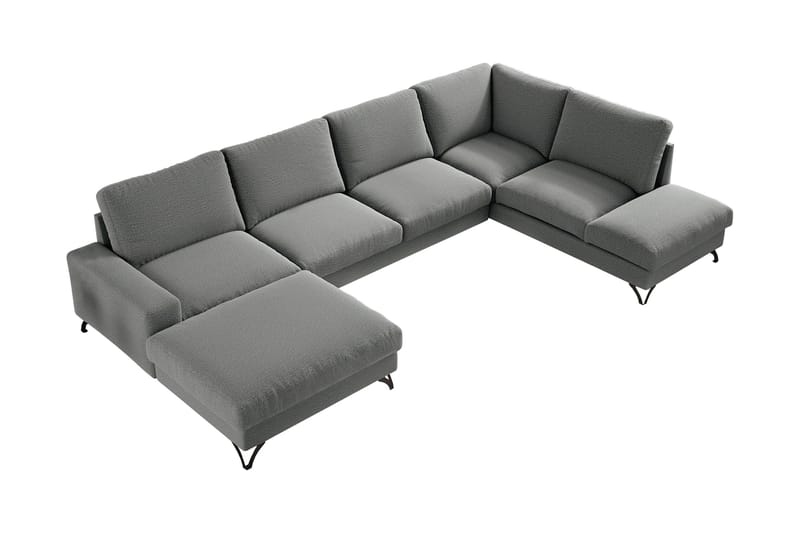 Emet Sovesofa med Divan og Sjeselong 5-seter, Hvit