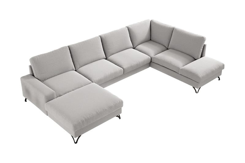 Emet Sovesofa med Divan og Sjeselong 5-seter, Hvit