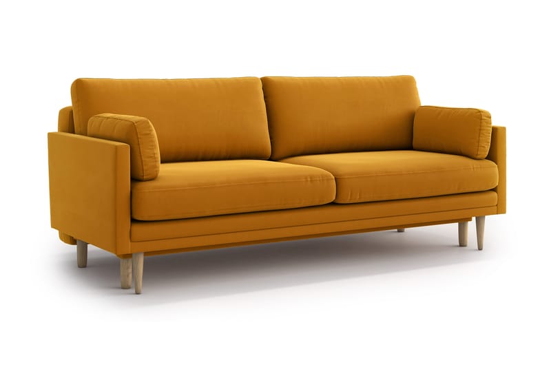 Emilly 3-seter Sovesofa - Gul - Møbler - Sofaer - Sovesofaer