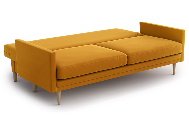 Emilly 3-seter Sovesofa - Gul - Møbler - Sofaer - Sovesofaer