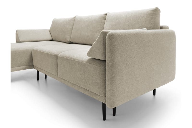 Enaya Sovesofa Med 3-Seters Divan - Beige - Møbler - Sofaer - Sovesofaer
