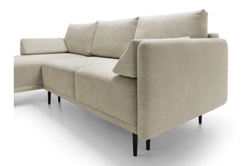 Enaya Sovesofa Med 3-Seters Divan - Beige - Møbler - Sofaer - Sovesofaer