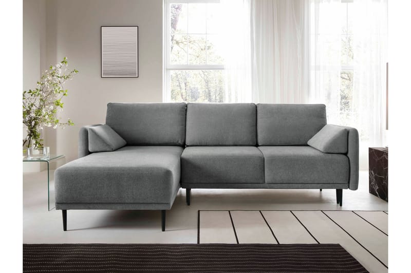 Enaya Sovesofa Med 3-Seters Divan - Grå - Møbler - Sofaer - Sovesofaer