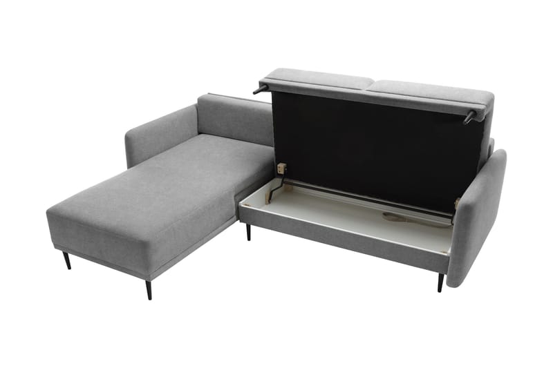 Enaya Sovesofa Med 3-Seters Divan - Grå - Møbler - Sofaer - Sovesofaer
