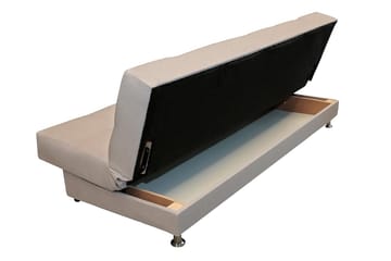 Enduro 3-seters Rektangulær Sovesofa 120x195 cm med Oppbevaring i Stoff - Grå - Møbler - Sofaer - Sovesofaer