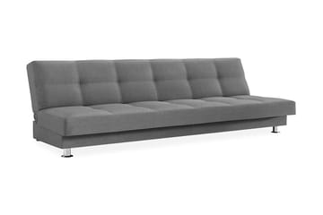 Enduro 3-seters Rektangulær Sovesofa 120x195 cm med Oppbevaring i Stoff - Grå - Møbler - Sofaer - Sovesofaer