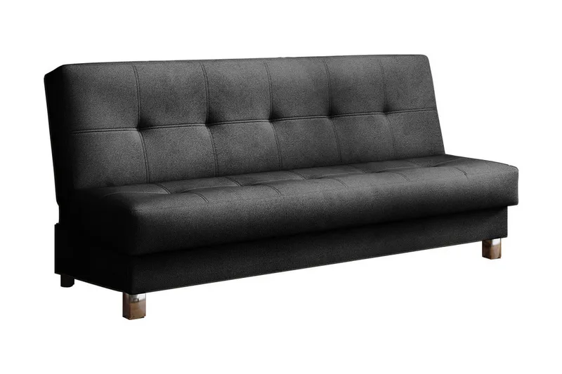 Enduro 3-seters Sovesofa 117x193 cm med Oppbevaring i Stoff, Antrasitt