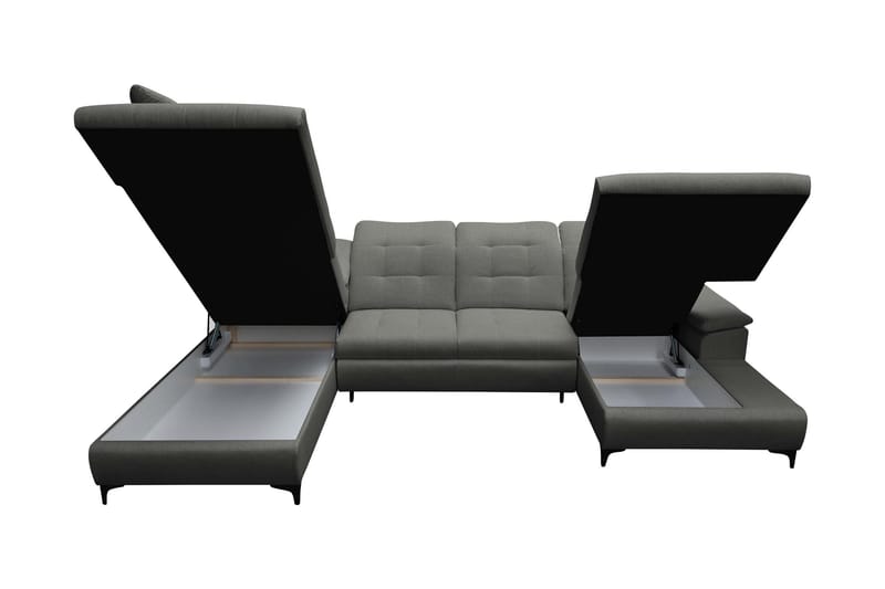 Enzo Sovesofa med Sjeselong og Dobbel Sjeselong 4-seter - Beige - Møbler - Sofaer - Sovesofaer