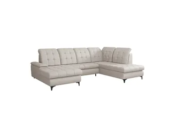 Enzo Sovesofa med Sjeselong og Dobbel Sjeselong 4-seter - Beige - Møbler - Sofaer - Sovesofaer