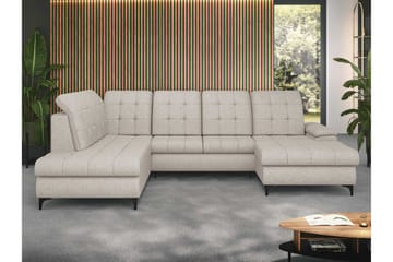 Enzo Sovesofa med Sjeselong og Dobbel Sjeselong 4-seter - Beige - Møbler - Sofaer - Sovesofaer
