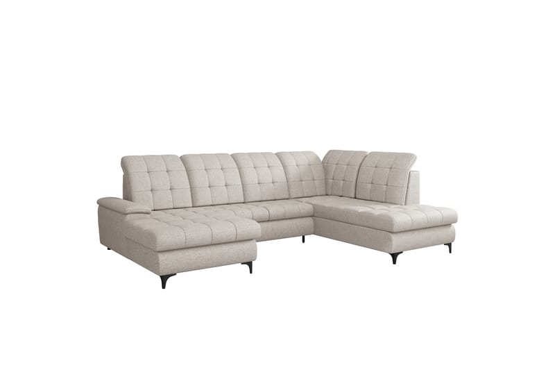 Enzo Sovesofa med Sjeselong og Dobbel Sjeselong 4-seter - Beige - Møbler - Sofaer - Sovesofaer